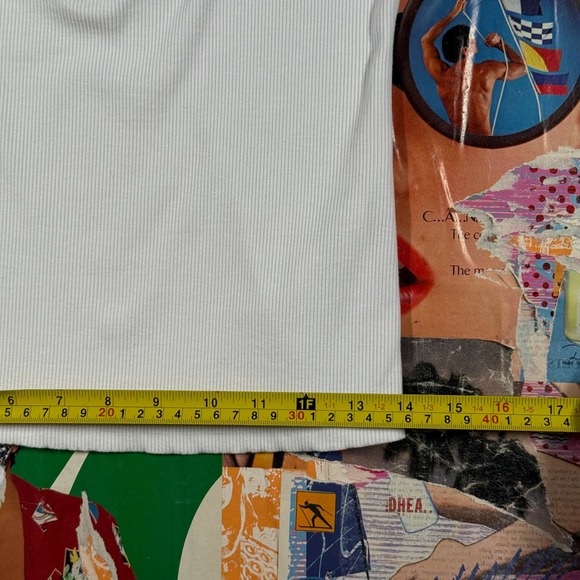 GBG Los‎ Angeles White Ribbed Strapless Tube Top Zipper Front Size M - Picture 5 of 7